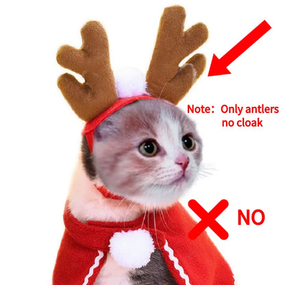 Christmas Hat Halloween Pet Costume for Cat Dog Puppy Costumes Scarf Gift New Year Santa Winter Cosplay Halloween Dog Cat Supply