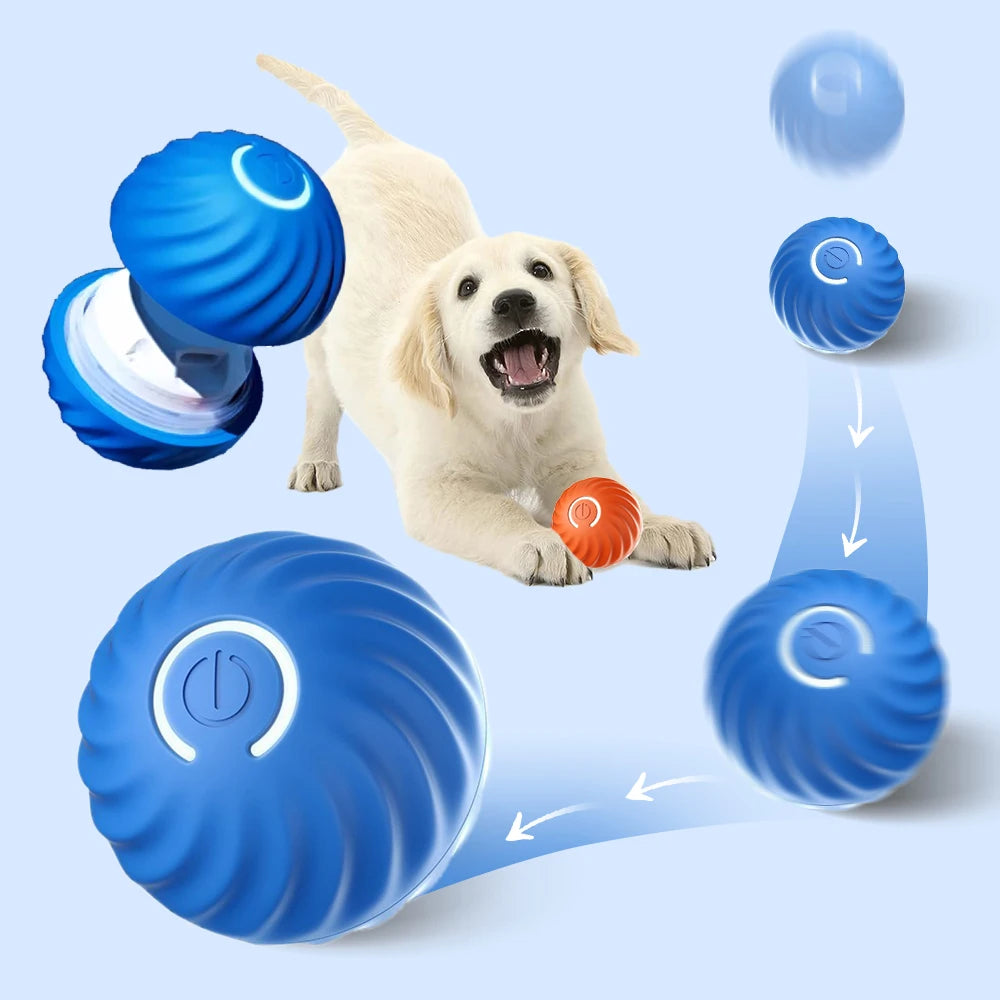 Smart Dog Toy Ball Electronic Interactive Pet Toy Moving Ball & Shell USB Automatic Bouncing for Puppy Birthday Gift Cat Product